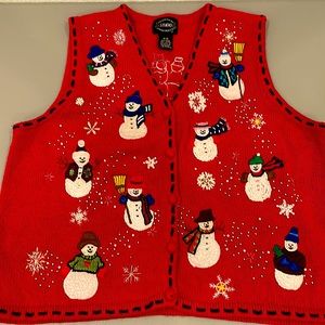 Christmas vest.  Very colorful for this festive season.